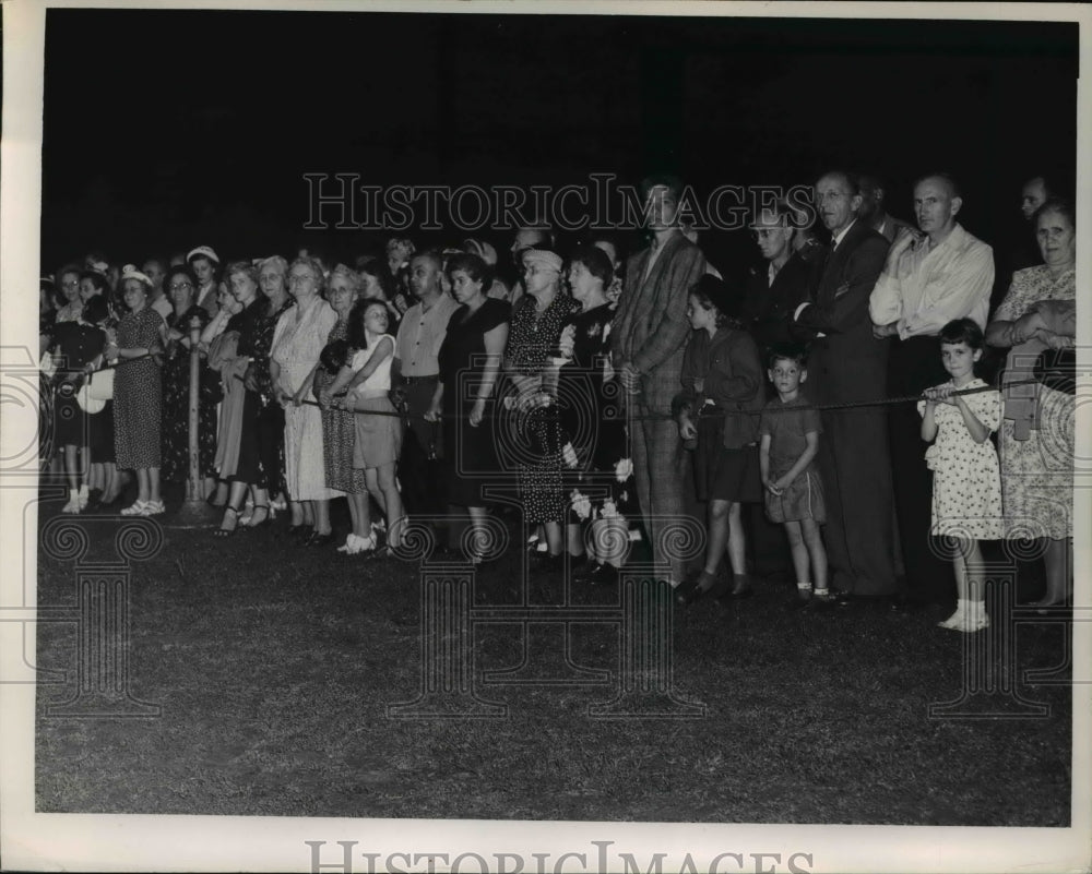 1951 Press Photo Holy Name Rally in Brookside Stadium