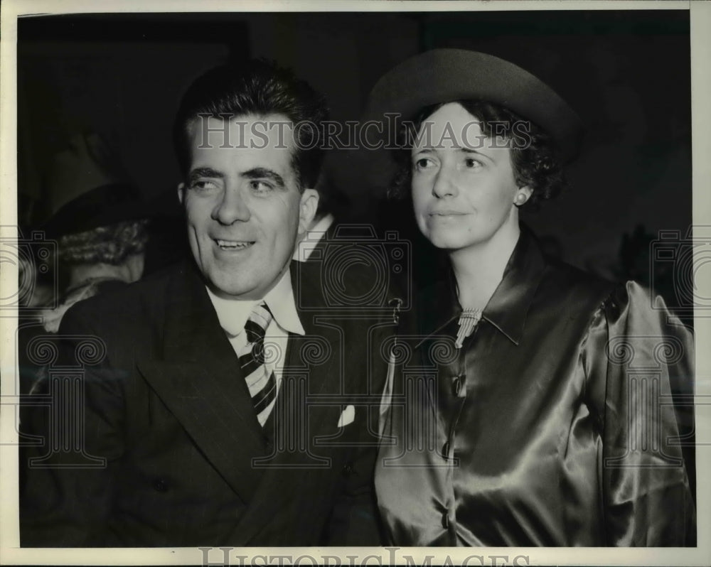 1938 Press Photo Mr. and Mrs. Ralph Cheney in court in Pasadena, Califonia
