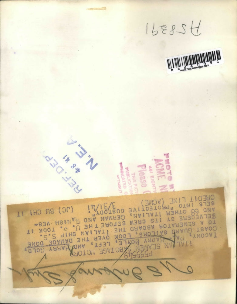 1941 Press Photo Harry Boyle, Harry Gold Coast Guard Sailors On S.S. Belvedere