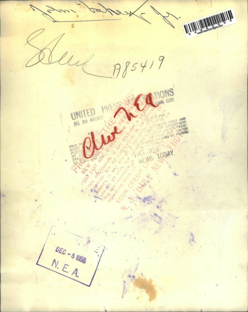 1958 Press Photo John Baker Junior