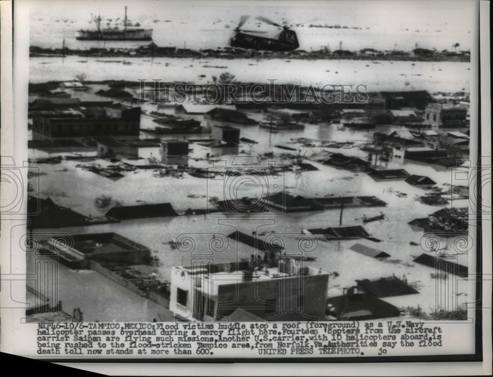 1955 Press Photo Flood Death Toll Stands at More Than 600