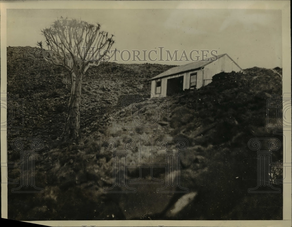1930 Press Photo Dr. Abbot's Observer House at Mt. Brukkaros