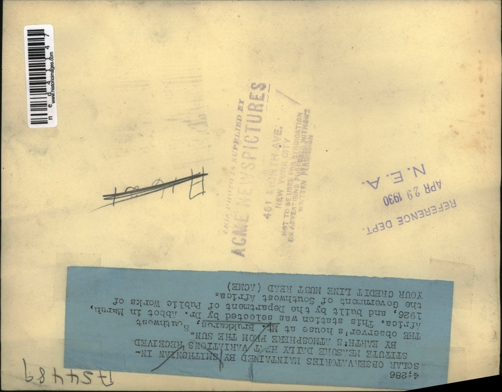 1930 Press Photo Dr. Abbot's Observer House at Mt. Brukkaros