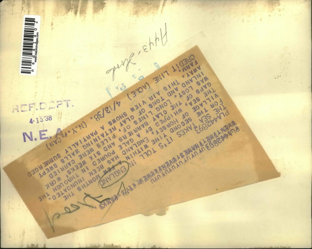 1938 Press Photo England, submerged for the second time in just few months