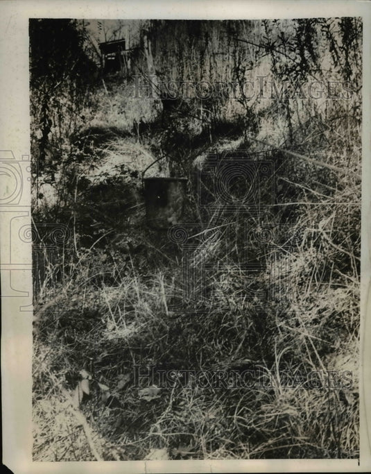 1939 Press Photo Horseshoe Neck North Carolina Cable And Bucket Made For Water
