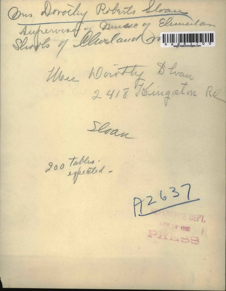 1933 Press Photo Mrs. Dorothy Roberts Sloan Supervisor of Music Education