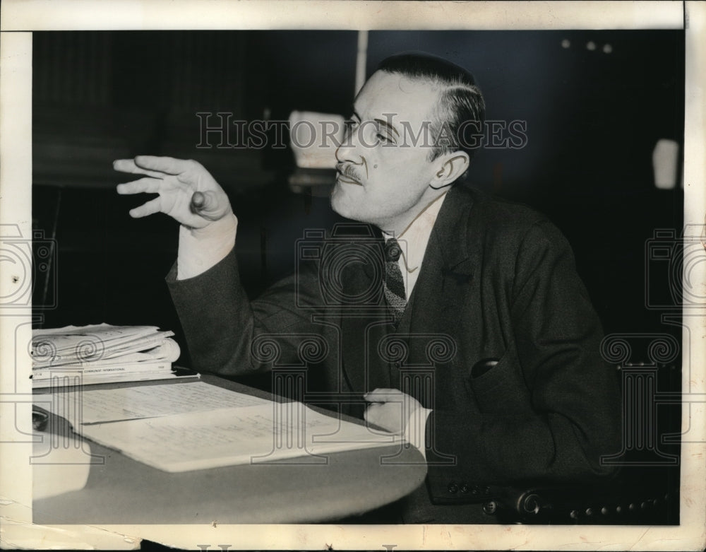 1938 Press Photo Sam Baron as he appeared before the Dies Committee