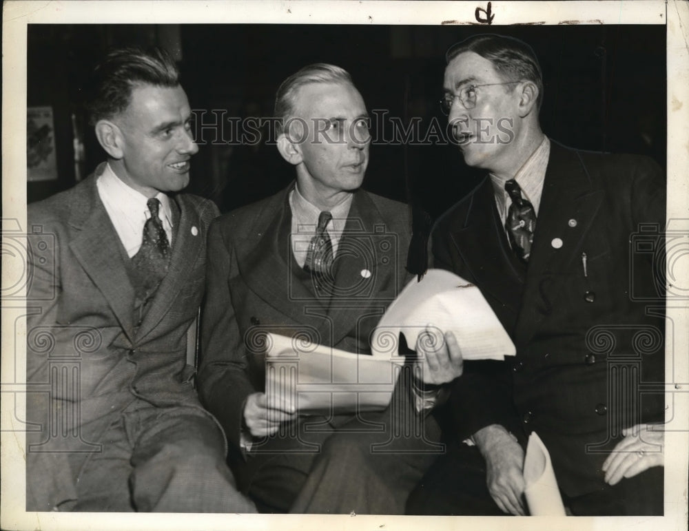 1937 Press Photo Three Industrialist at the CIO Convention- Historic Images