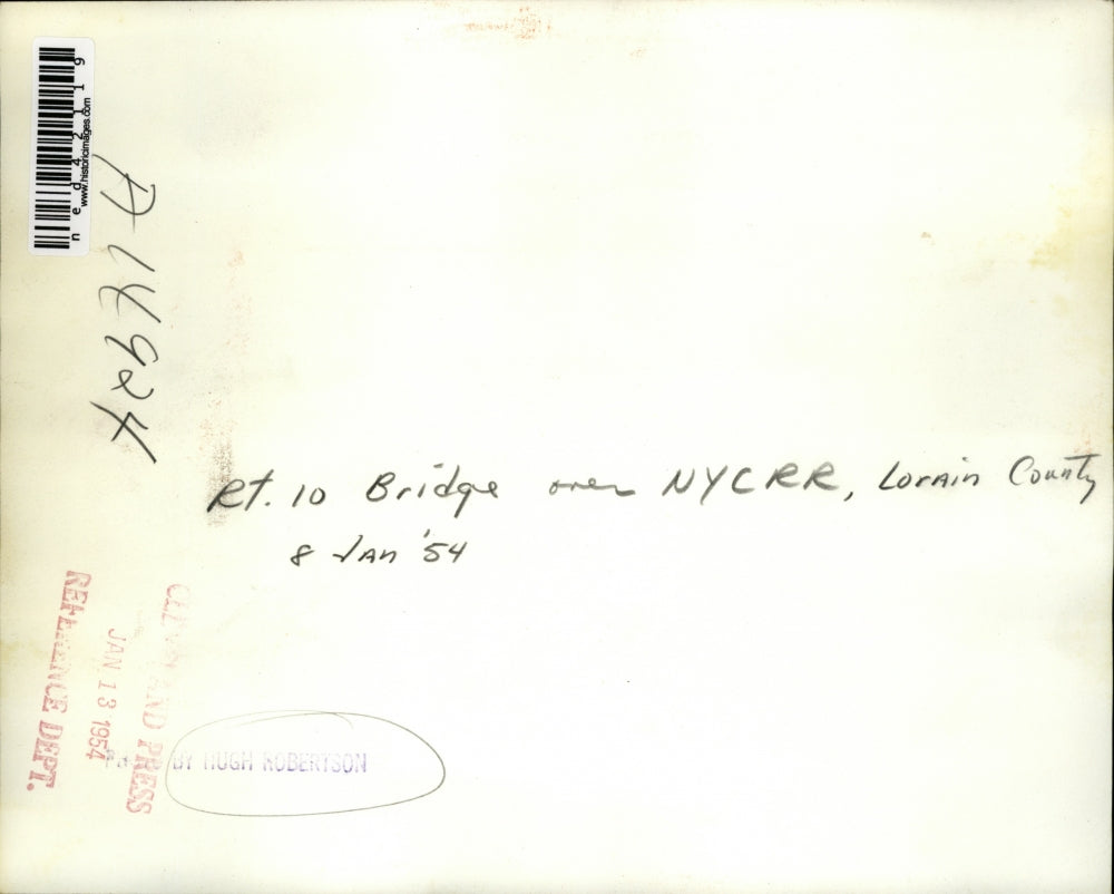 1954 Press Photo Rt 10 Bridge over NYCRR