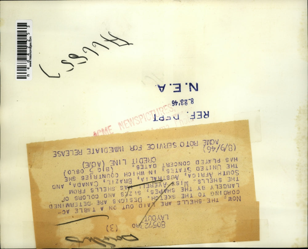 1946 Press Photo Averell Shells South Africa Brazil Canada United States