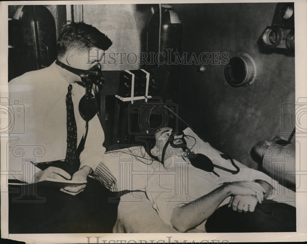 1940 Press Photo Electro-Encephalograph Experiments Being Done At Wright Field