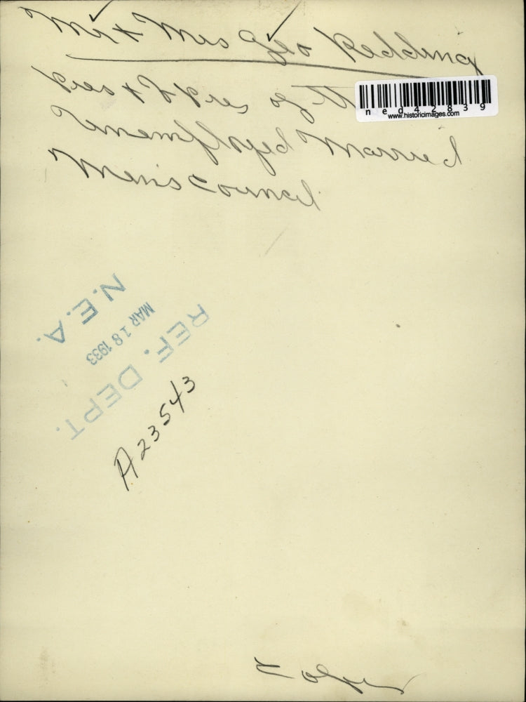 1933 Press Photo Mr & Mrs Geo Redding Pres & Vice Pres of the unemployed