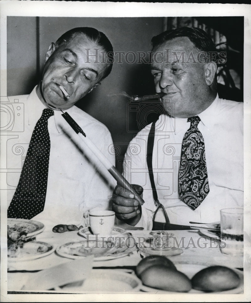 Load image into Gallery viewer, 1944 Press Photo and President Albert Foley and Fire Chief John Slattery
