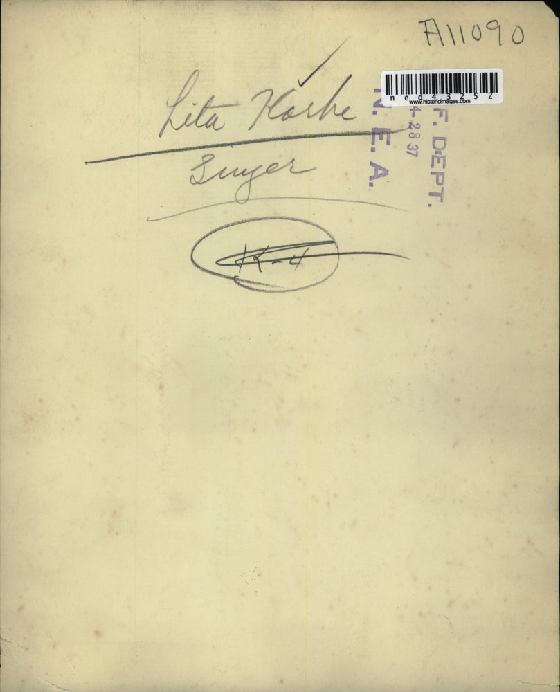 1937 Press Photo Lita T. Corhe