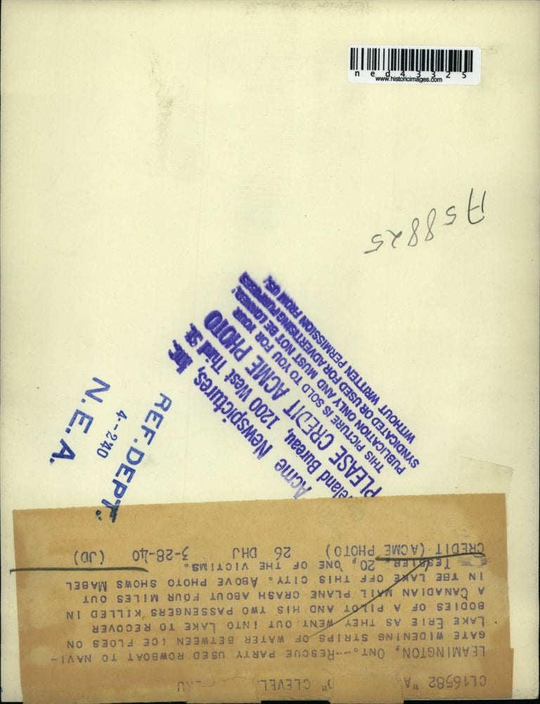 1940 Press Photo Mabel Tessier, one of the victims a Canadian Mail plane