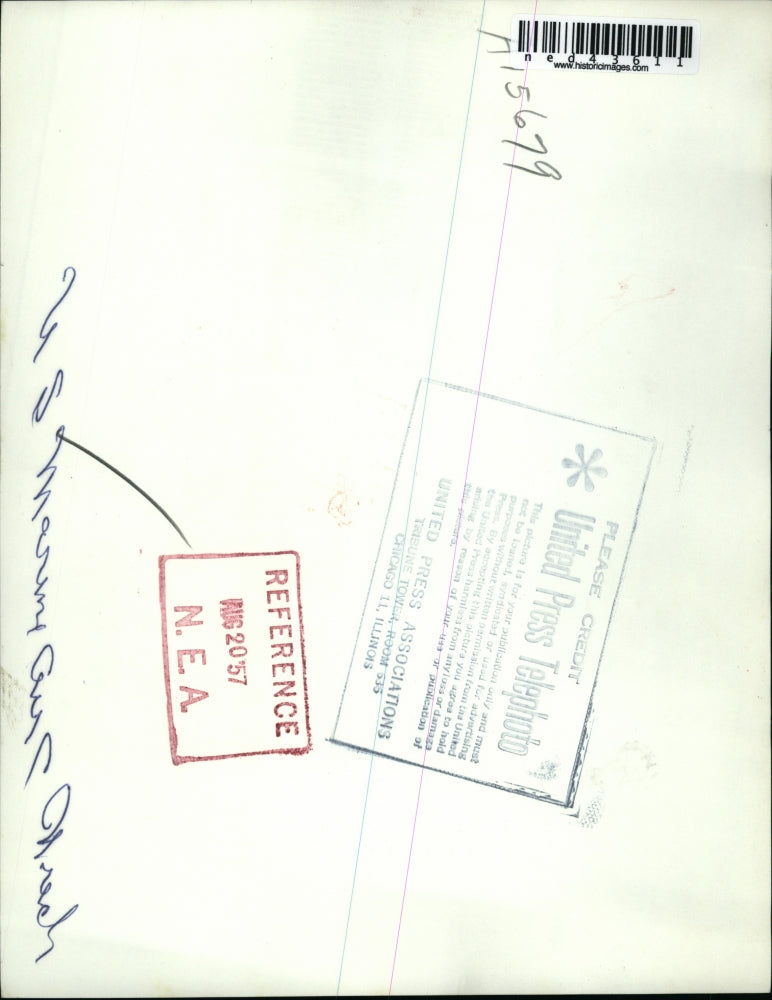 1957 Press Photo Firemen Water Down The Ruins Of A Farm Home