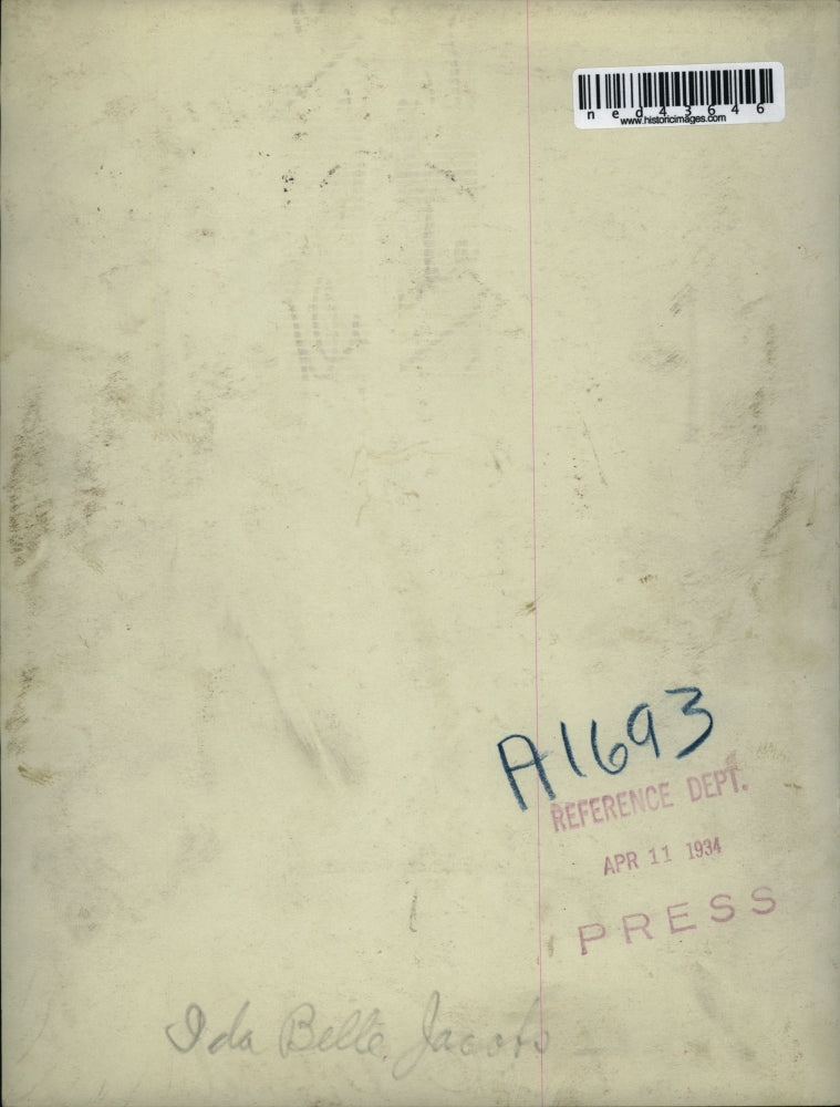 1934 Press Photo Ida Belle Jacobs