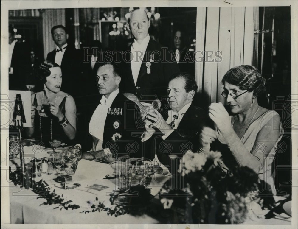 1933 Press Photo Lady Stanley, Lord Lloyd, Earl Betty and Lady Chatfied
