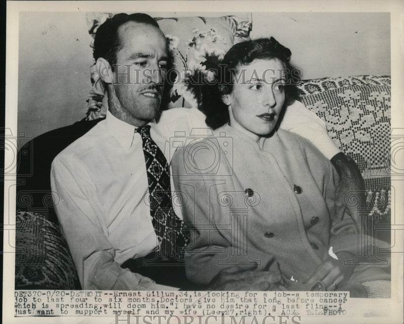 Load image into Gallery viewer, 1949 Press Photo Detroit Ernest Gullum is looking for a temporary job to last 4
