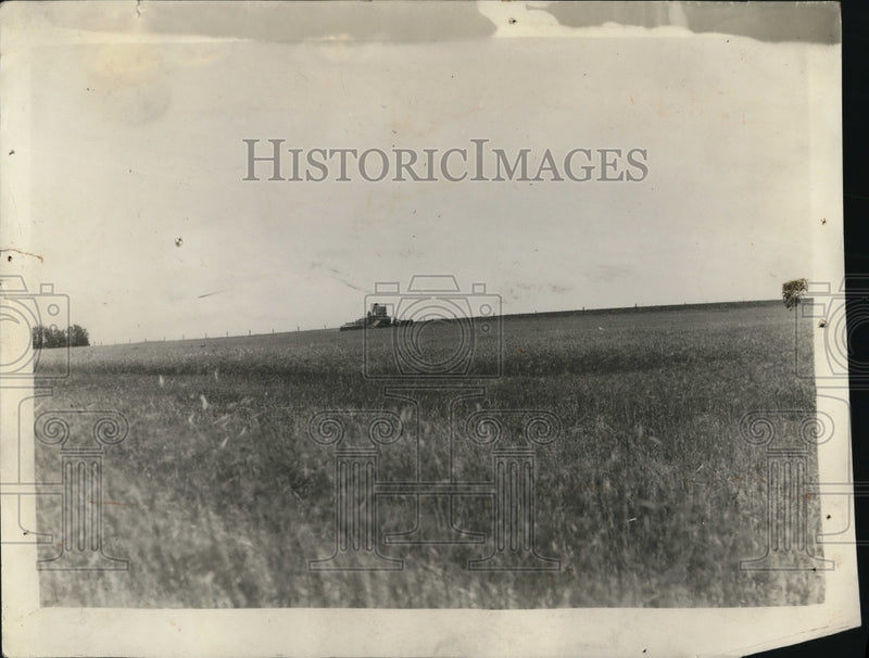 Load image into Gallery viewer, 1927 Press Photo A strange monster plowing through a sea of golden grain the
