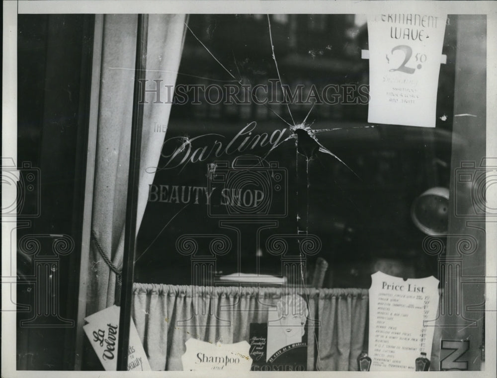 1934 Press Photo San Francisco here's the front of beauty parlor that attempted