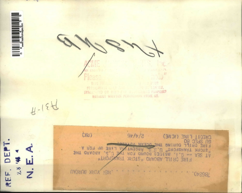 1946 Press Photo GI Brides bound for US aboard the Stork Transport USS Argentina