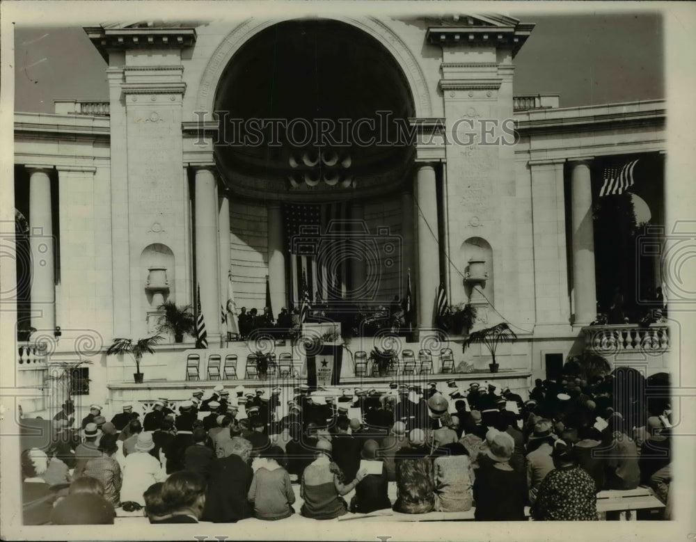 1929 Press Photo Mothers Day War Arlington Ceremonies Amphitheatre