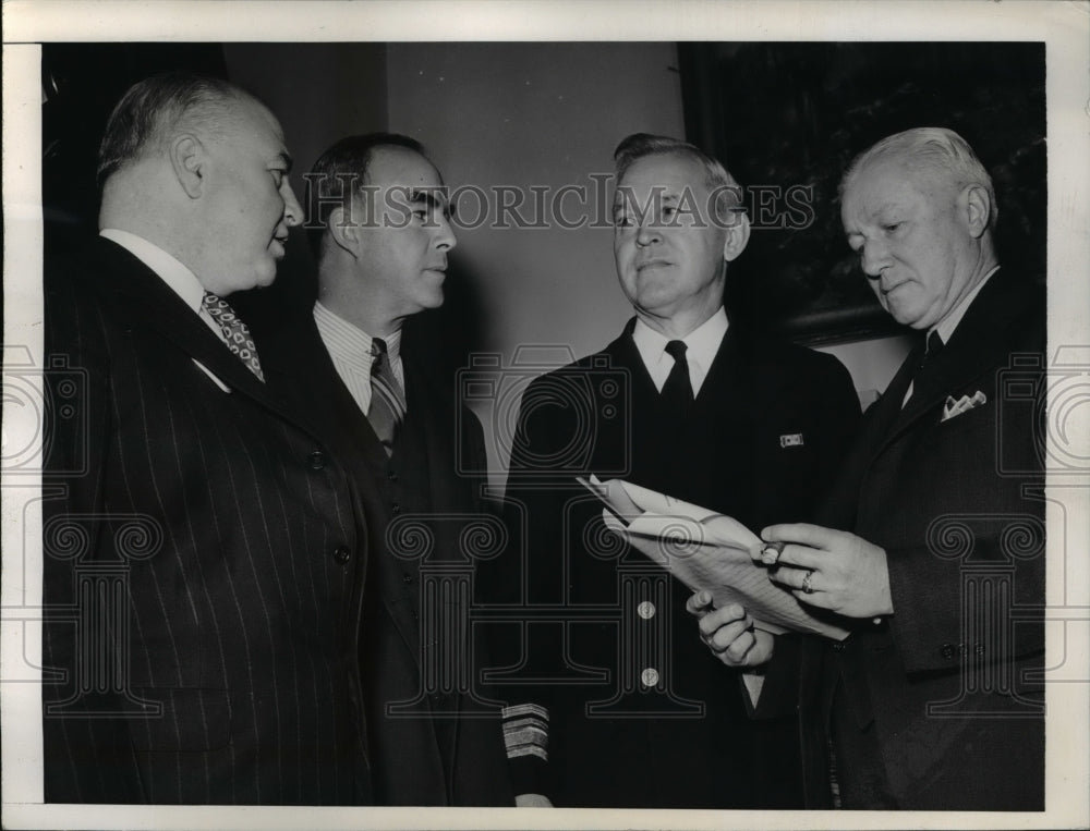 1942 Press Photo Melvin Maas, Huntington Morse, A.H. Van Keuren, Pat .H. Drewry