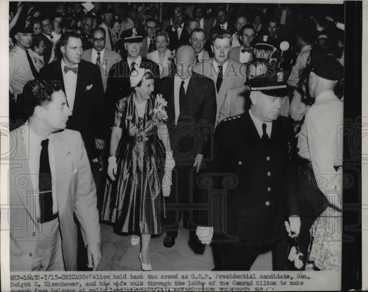 1922 Press Photo Presidential Candidate Gen. Dwight Eisenhower & His Wife
