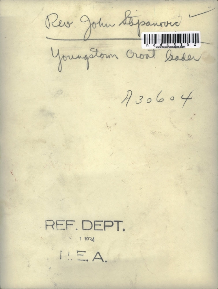 1934 Press Photo Rev. John Stipanovic - ned45152