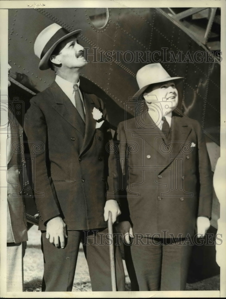 1936 Press Photo Bede Clifford Bahamas Governor, Dave Sholtz Governor of Florida