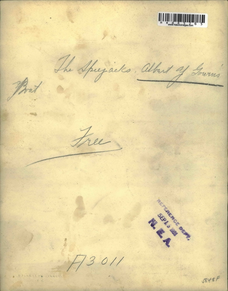 1921 Press Photo The Spyjacks, Albert of Gourns brat