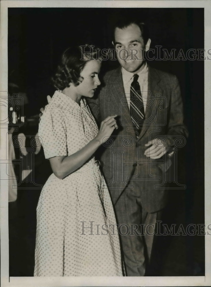 1938 Press Photo Miss Muriel Schoomaker Dances with Alfred Sloane- Historic Images