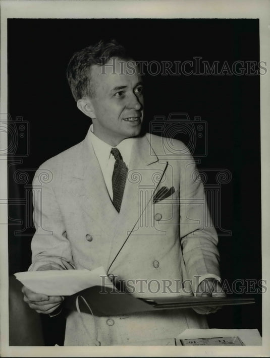 1937 Press Photo Judge Ralph Smith, In charge of Oil Industry Investigation Com.