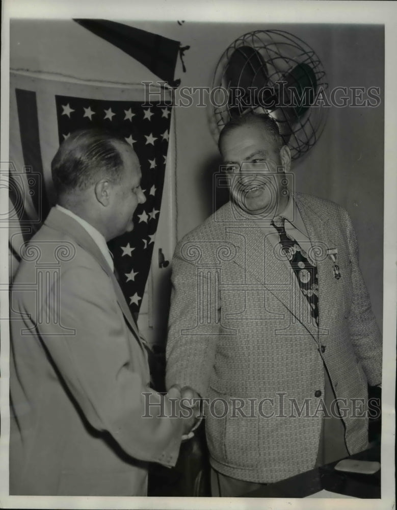 1949 Press Photo Havana Cuba Fred Saddy Milwaukee Flamen B Adae Miami Beach