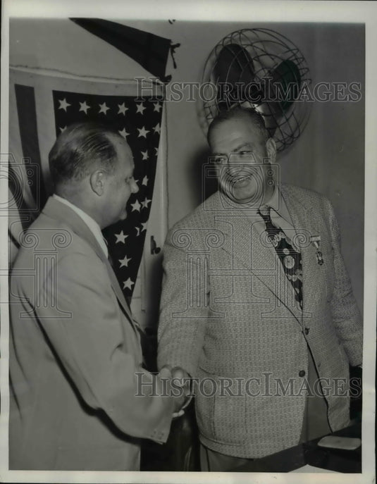1949 Press Photo Havana Cuba Fred Saddy Milwaukee Flamen B Adae Miami Beach