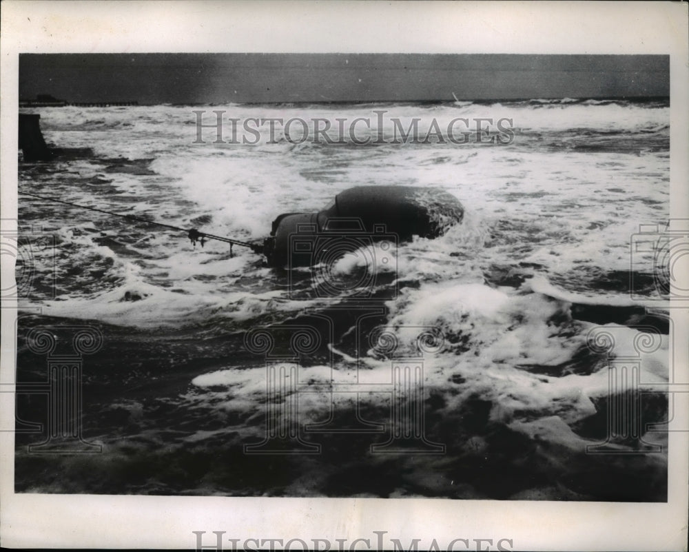1953 Press Photo Brand New Automobile Ramp into the Water