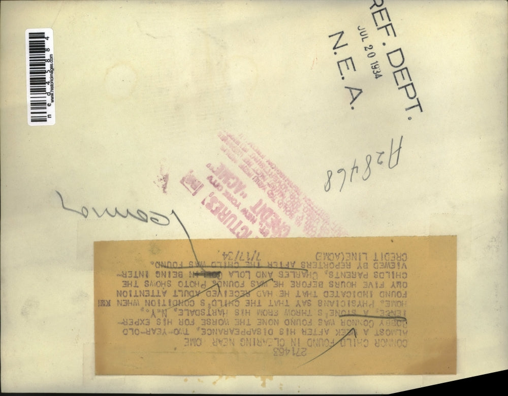 1934 Press Photo Bobby Connor, Found