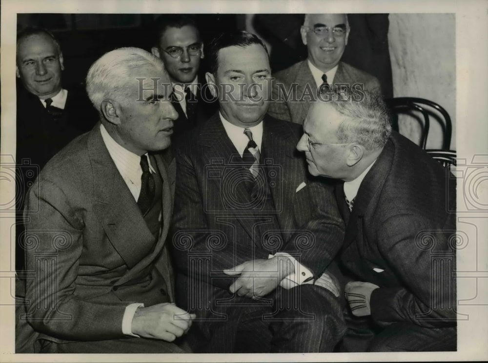 1939 Press Photo E. R. Stettinius, Benjamin Fairless and William Beye