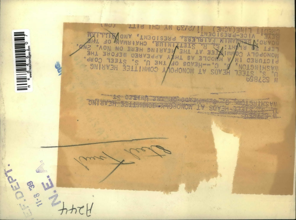 1939 Press Photo E. R. Stettinius, Benjamin Fairless and William Beye