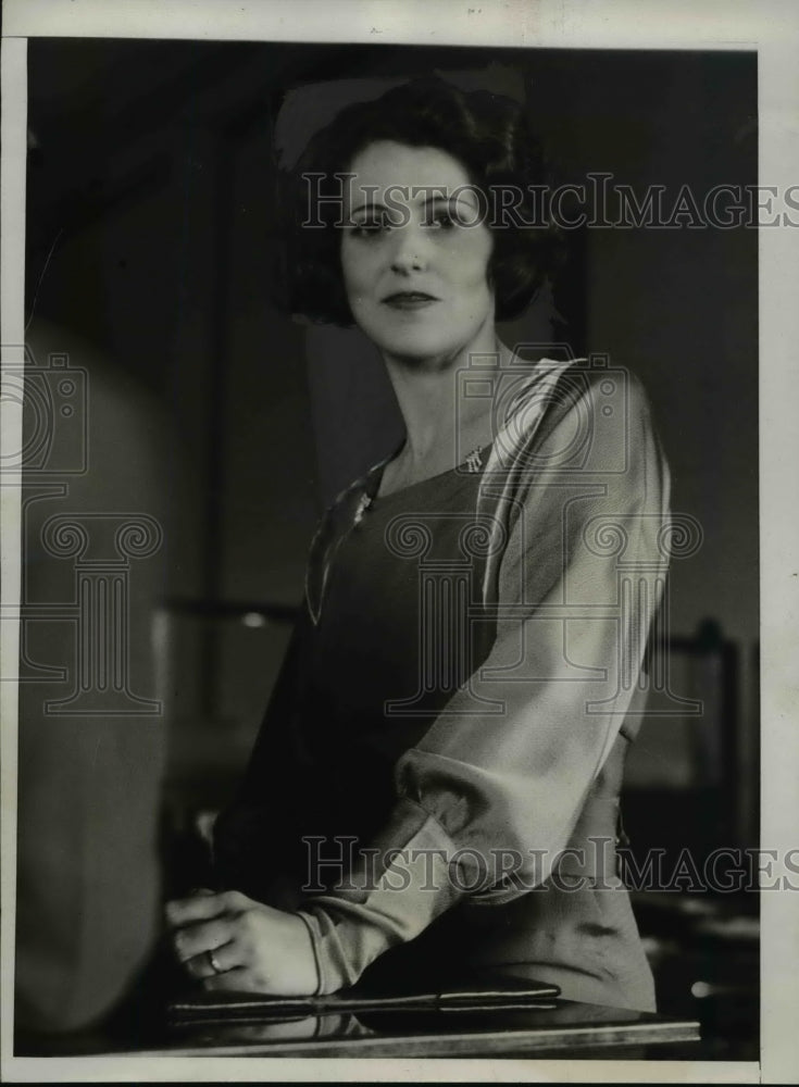 1934 Press Photo Leona Staf could be authority on the technic of bank holdups as