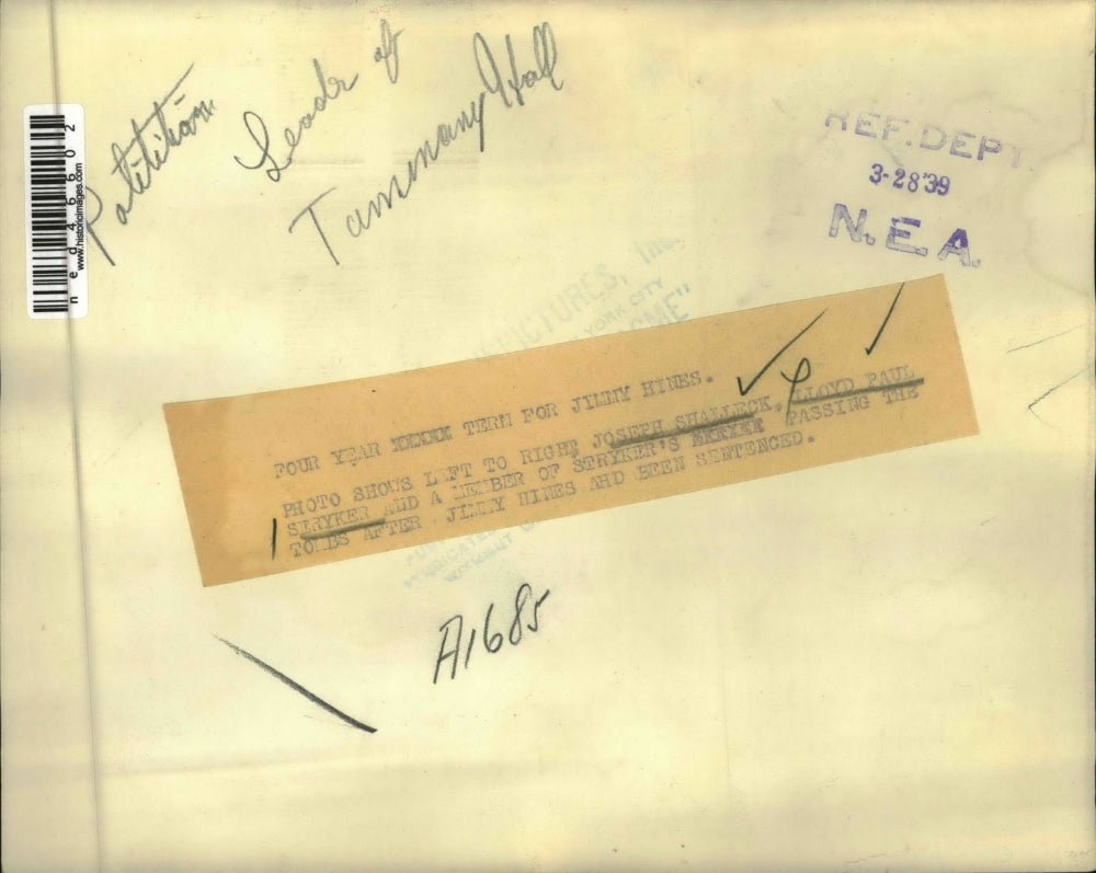 1939 Press Photo Joseph Shalleck, Lloyd P Seryker member of Stryker's passing