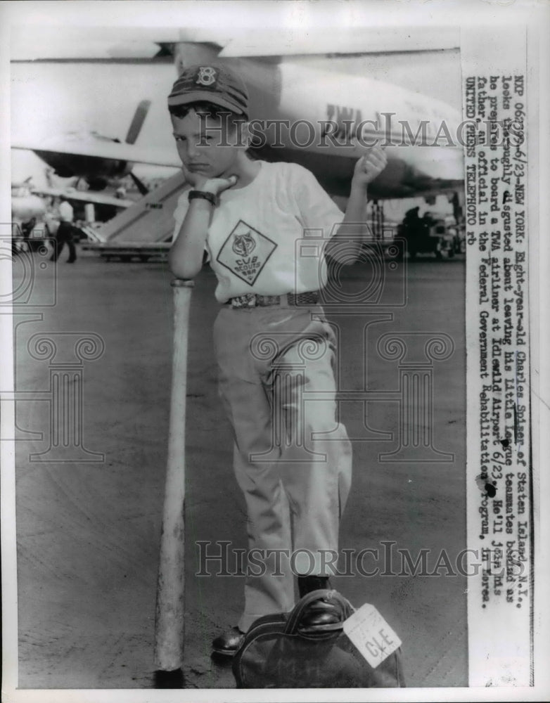 1957 Press Photo Disgusted Charles Spiser