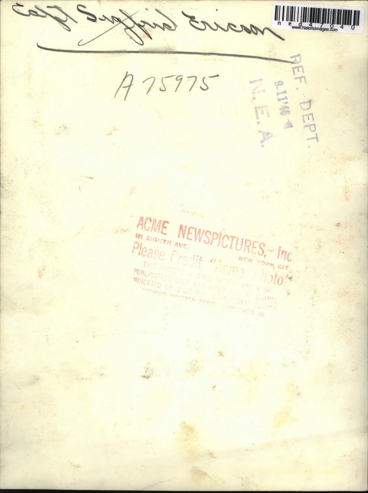 1946 Press Photo Capt Sigfried Ericson - ned47040