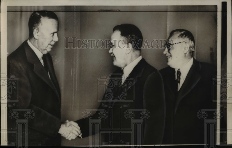 Load image into Gallery viewer, 1948 Press Photo George C. Marshall, V. M. Molotov and Andrei Vishinshy
