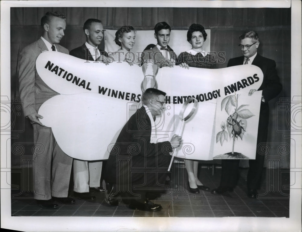 1956 Press Photo J. Fry, Boutwell Jr., Goforth, G. Beierle, S. Pullar, Mayfield