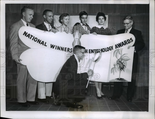 1956 Press Photo J. Fry, Boutwell Jr., Goforth, G. Beierle, S. Pullar, Mayfield