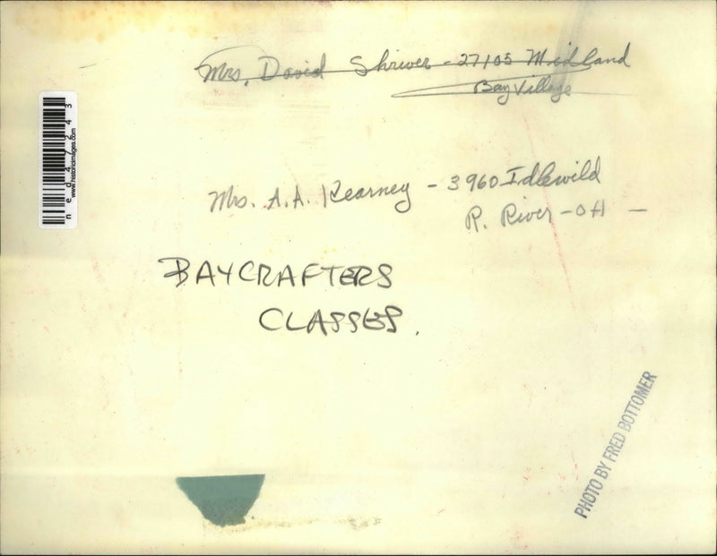 Load image into Gallery viewer, Undated Press Photo Mrs. A.A. Kearney, 3960 Idlewild River at Baycrafters Class
