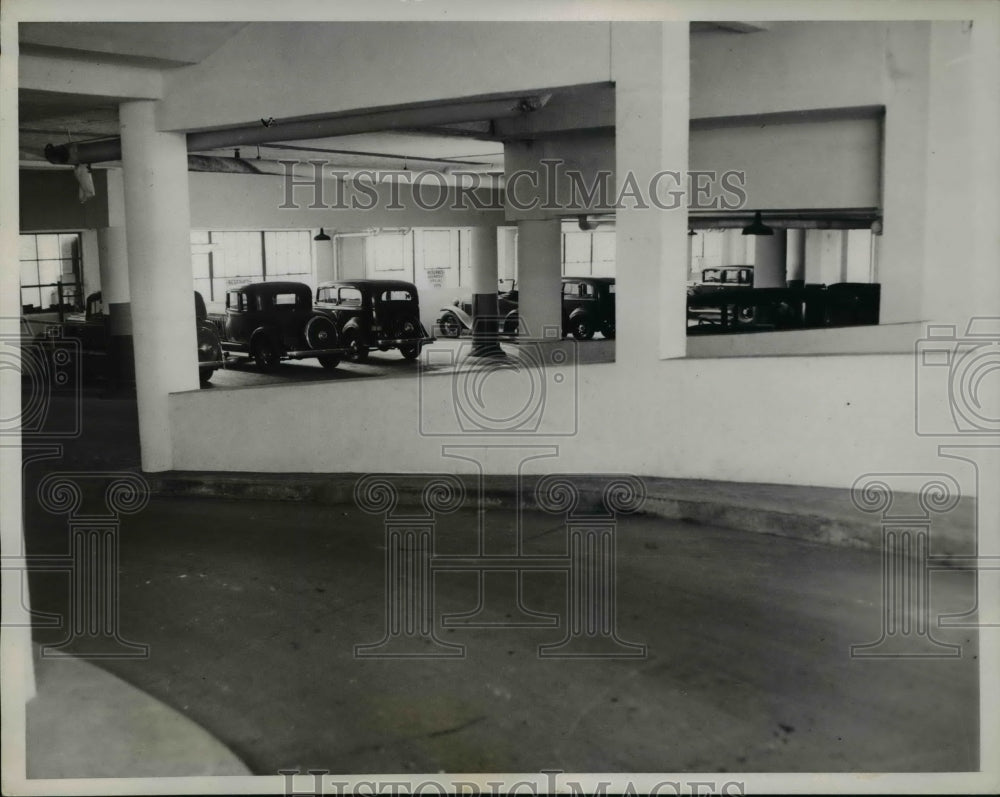 1934 Press Photo Parking area of the new Justice Department quarters