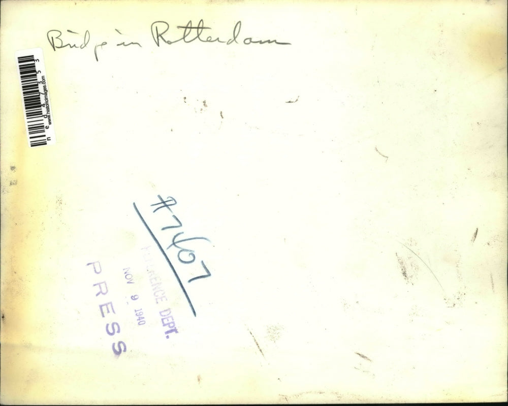 1940 Press Photo Bridge in Rotterdam